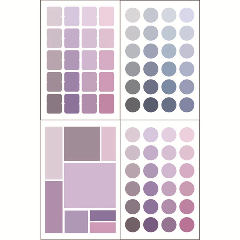 Stationery Solid Color Albums Decor Adhesive Sticker Basic Label Scrapbooking Paper Sticker