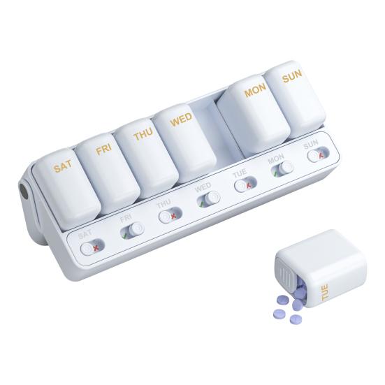 Weekly Pill Organizer Leakproof Large Capacity Multipurpose Compact Portable 7-Day Travel Pill Case Daily Medicine Organizer