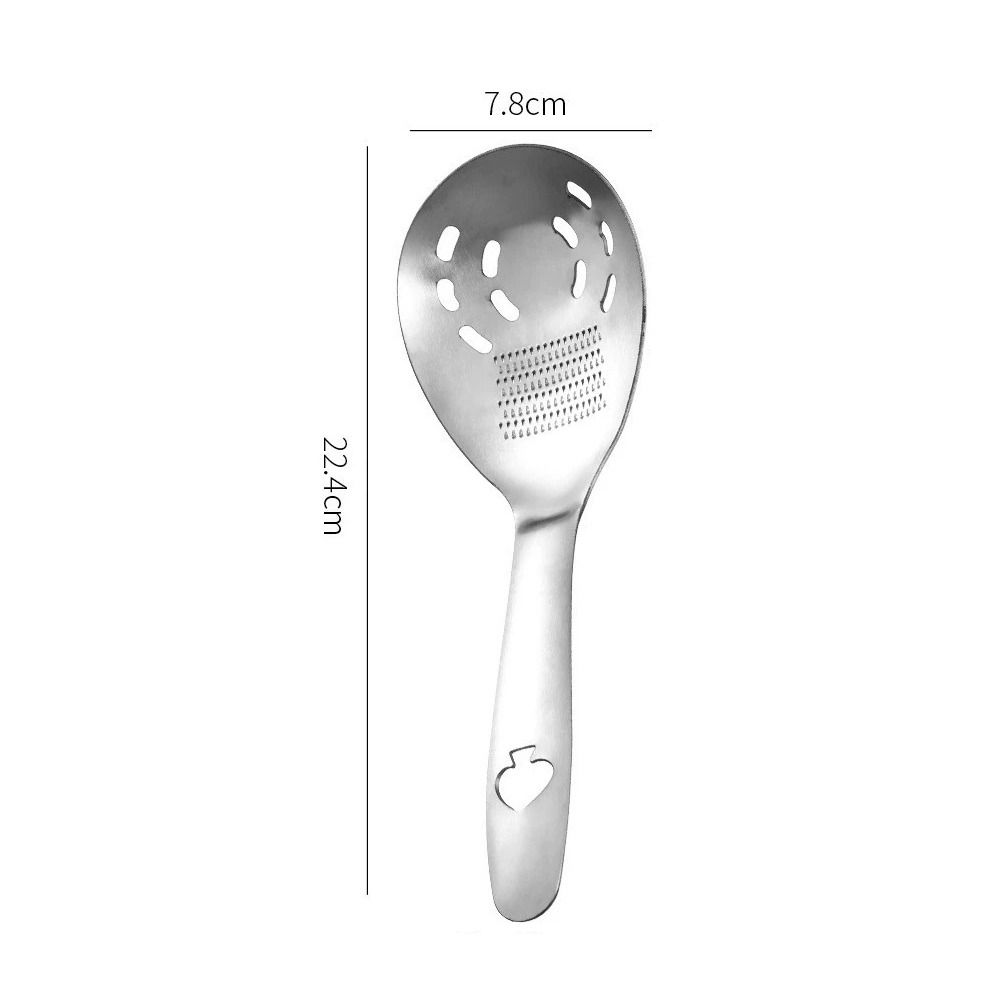 Slotted Bowl Multifunction Strainer Spoon Fine Grater Slotted Pasta Spoon Bottle Opener