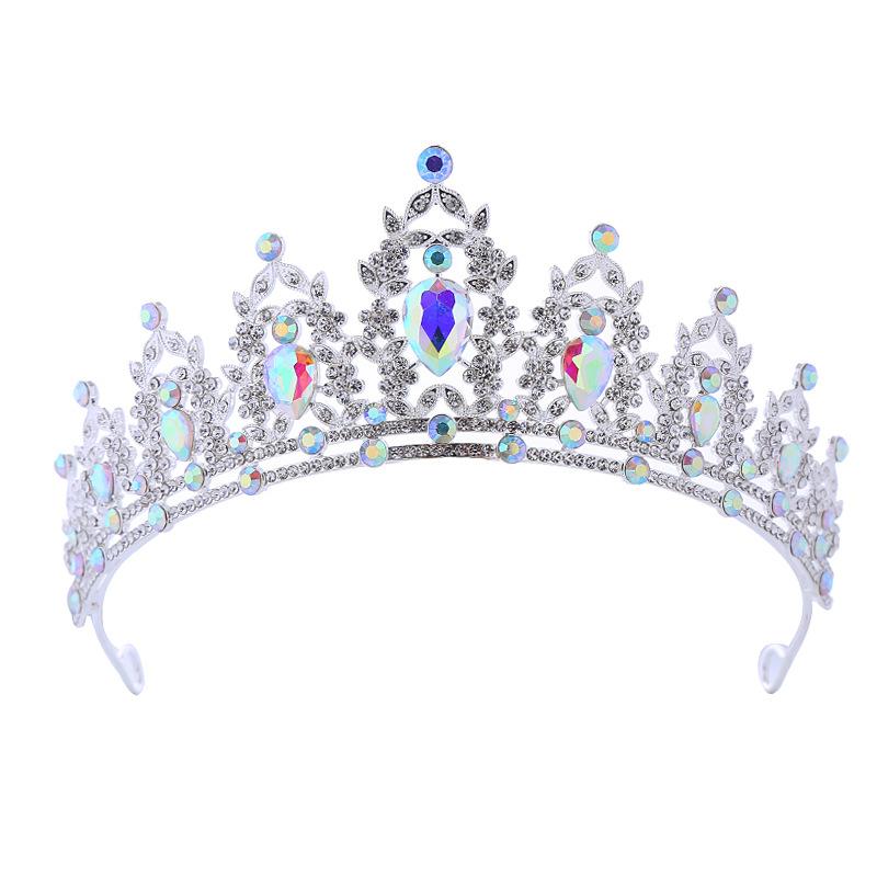 Невеста Корона Головной убор День рождения Свадебная повязка на голову Ювелирные изделия Королева Свадебный сплав Головной убор Аксессуар для волос Корона