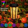 New Solar Garden Lawn Hollow Out Light LED Solar Landscape Light Outdoor Waterproof Garden Floor Insertion Light Christmas RGB Decorative Light