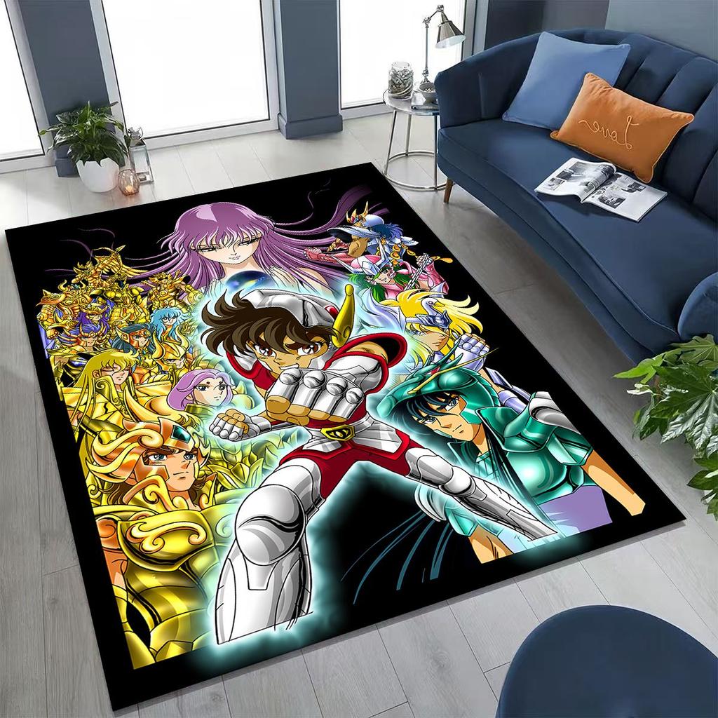 Ретро Аниме Saint Seiya Золотой Святой Мультяшный Ковер для Спальни Гостиной Дивана Домашний Придверный Коврик Декор, Детский Игровой Нескользящий Напольный Коврик Подарок