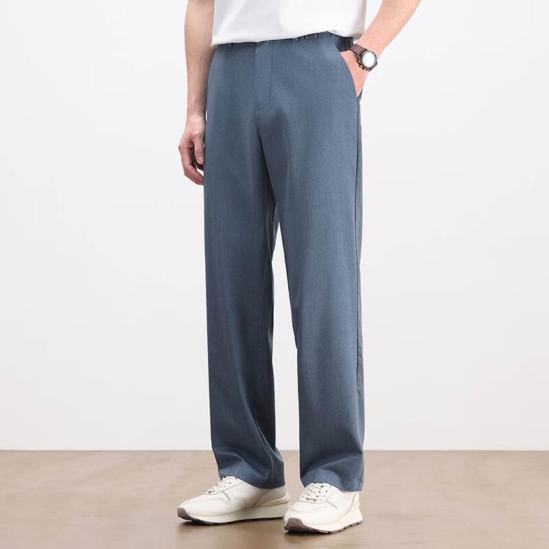 Мужские брюки прямого кроя в стиле business casual из смесовой ткани тенсел и модал