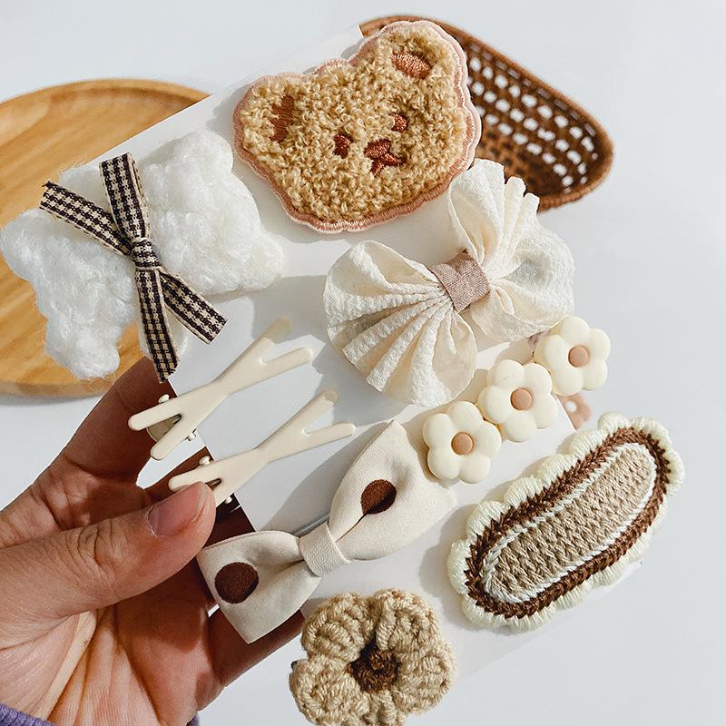 Осенний Кофейный Цвет Мультяшные Заколки для Волос Принцессы Детские Девочка Ребенок Малыш Зажим для Волос Заколки Аксессуары Заколка Головной Убор Головной Убор