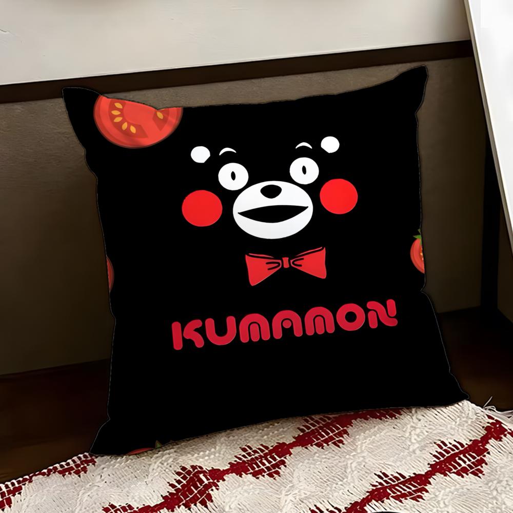 Cute KkumamonS Cushion Cover Reversible Soft Durable Pillow Cover Home Car MultiScene Use for Daily Comfort