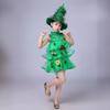 Fancy Christmas Tree Dress Green Elf Costume New Princess Skirt  Girls