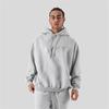 Workout‑vibe Men Hoodie Front Simple Blank Chest Motif, Sleek Modern Fitness Text Graphic Pullover for Soft Relaxed Daily Casual Wear