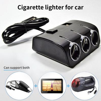 Автомобильное зарядное устройство с двумя USB-разъемами, стабильным выходом, термостойкими тремя розетками, широкой зарядкой мобильного телефона