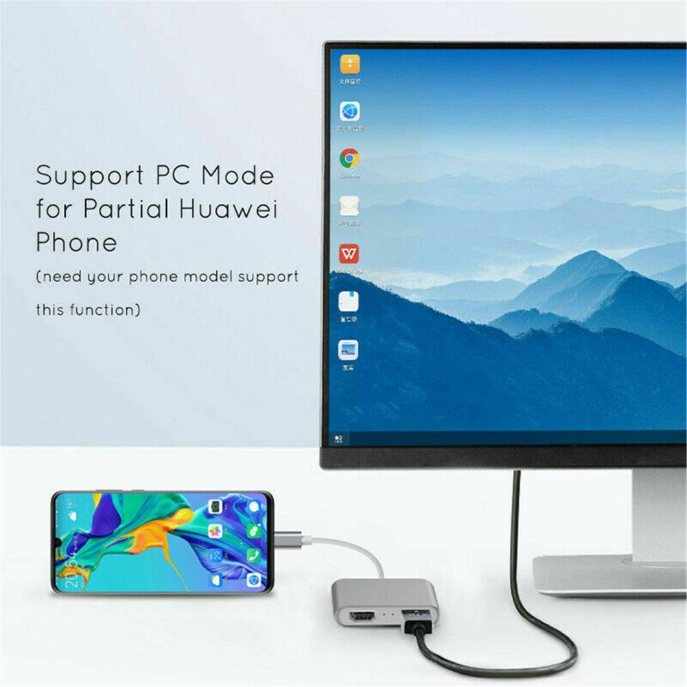 USB Type C Hub to Dual 4K HD HDMI USB 3.0 PD Порт зарядки Адаптер док-станции USB-C Поддержка двухэкранного дисплея для MacBook