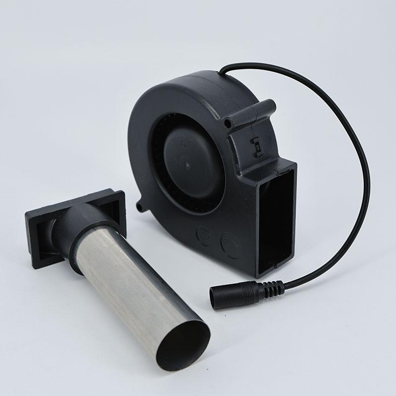 12 В постоянного тока 7530 Турбовентилятор охлаждения с регулируемым контроллером скорости Воздуходувка для барбекю Гриль для пикника Дровяная печь для приготовления пищи