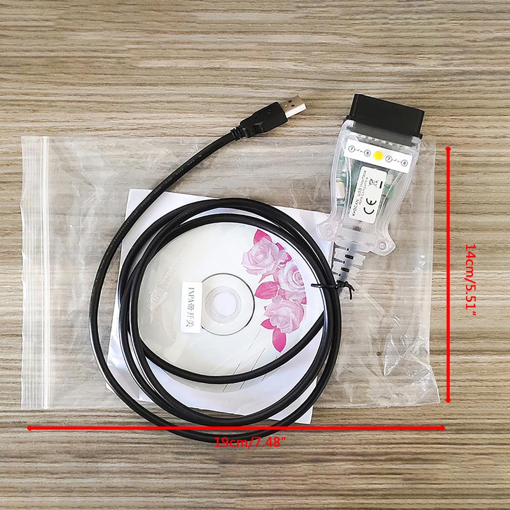 Модернизированный Inpa K+CAN K+DCAN OBD2 USB-интерфейс-переключатель автоматический диагностический кабель подходит для моделей 1998-2008 годов портативный