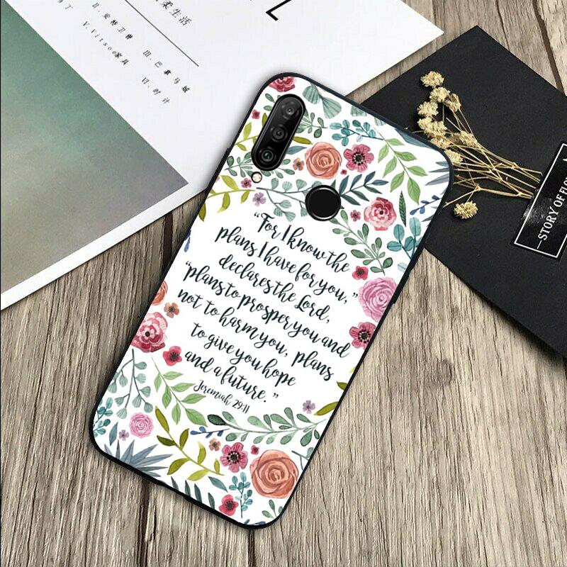 Библейский стих Иисус Христос Христианский Для Huawei Nova 11 9 10 SE Y70 Y60 Y90 Y61 Y91 Y73 Y72 12i 11i 8i P30 P40 Lite P60 Pro Чехол