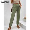 Summer Women's Home Pants Temperament Casual Loose Insert Pocket High Waisted Trousers