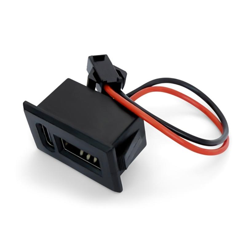 USB Type C female socket, утопленная, 2 порта, сменный разъем для зарядки ламп и различных электронных устройств
