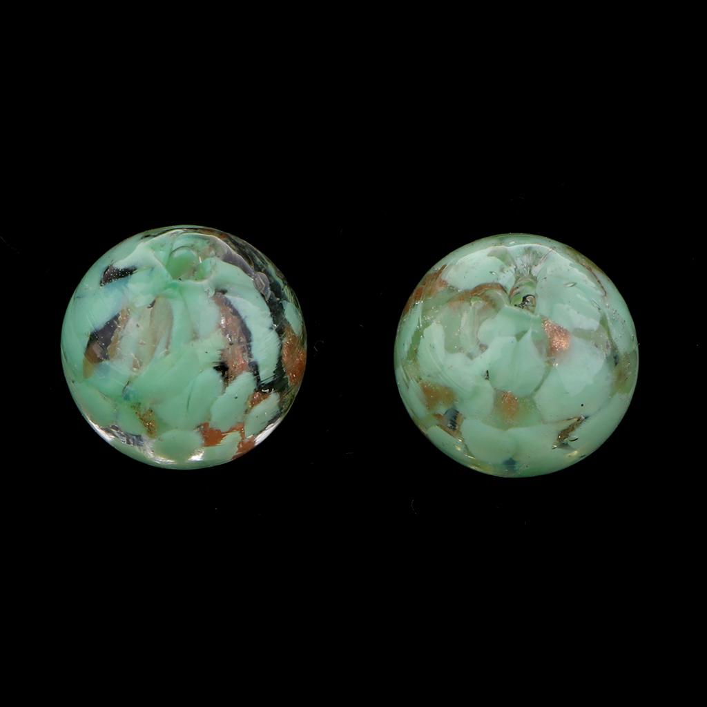 10шт Бусины из фольги лэмпворк стеклянные круглые для изготовления ювелирных изделий оранжевый