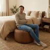 Large Capacity Round Lazy Sofa Covers Unstuffed Storage Bag Minimalism Pouf Cover  Home Use