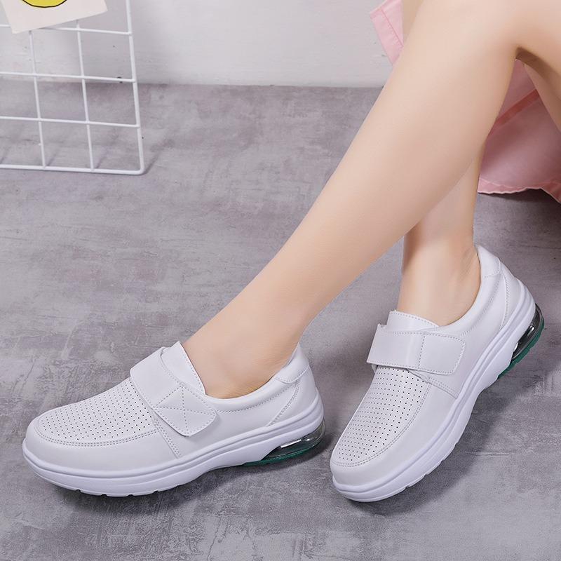 Sneakers Woman Nurse Clogs Shoes Nursing Women Summer Shoe Female Solid White Work Flats Walking Soft Non Slip Hospital Nurse Flats
