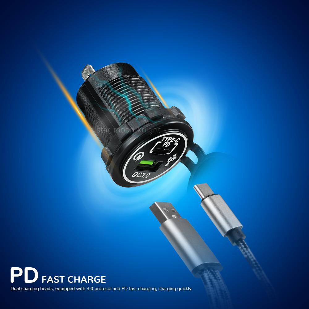 For Honda NX 400 NX400 2025 Accessories Motorcycle QC3.0 USB Type C PD Fast Charger Power Adapter Plug Socket