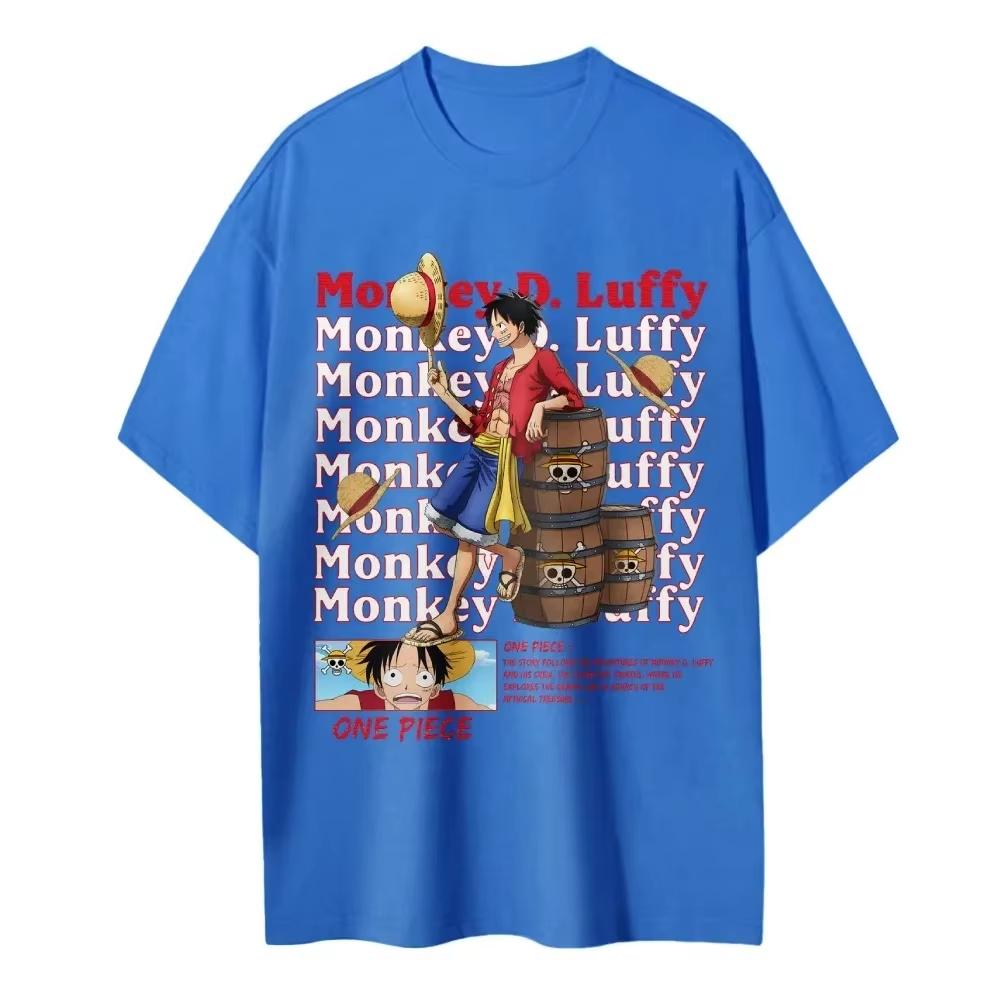 2026 One Piece Unisexs and Womens Tshirt Monkey D Luffy Anime Y2k Tee Summer and Spring New Boys Short Sleeves Parentchild