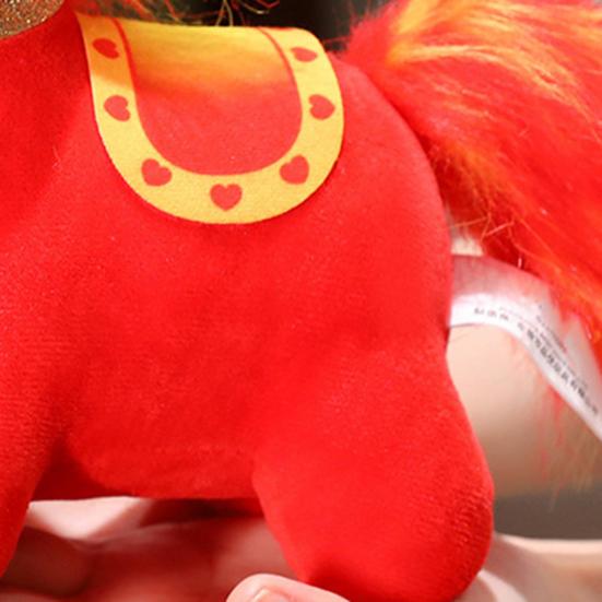 Кукла Лошадь Год Лошади Плюшевая игрушка в китайском стиле Пони на удачу Наполнитель из ПП хлопка Зодиакальная плюшевая фигурка для благословений