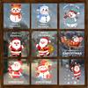 Santa Claus Christmas Ornaments Static Stickers Window Grilles Scene Arrangement Glass Doors Stickers Windows