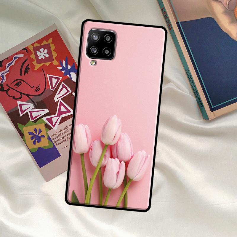 Цветочный чехол-тюльпаны для Samsung Galaxy A56 A36 A06 A13 A53 A32 A12 A22 A52 A35 A26 A16 A55 A15 A54 A34 A14