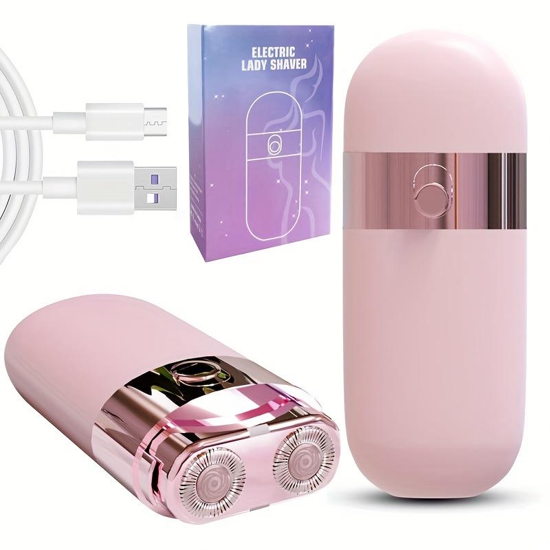 Триммер для удаления волос на ногах Электробритва Женская бритва Электробритва с зарядкой через USB Двойной нож для ног Безболезненное удаление волос под мышками