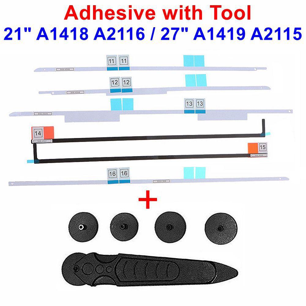 LCD Display Screen Adhesive Strip Sticker Tape + Opening Tool Kit for Apple iMac 21.5" A1418 A2116 27" A1419 A2115