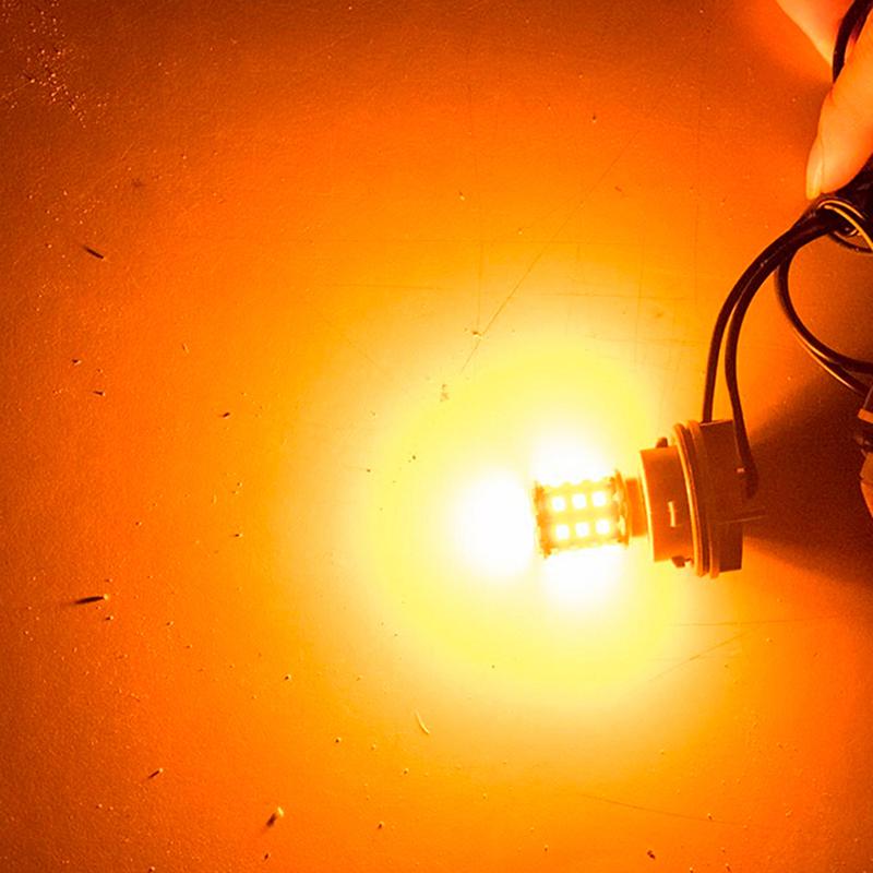 2 шт. 1156 Ba15S 2835 33-Smd желтые светодиодные лампы для указателей поворота автомобиля, стоп-сигналы