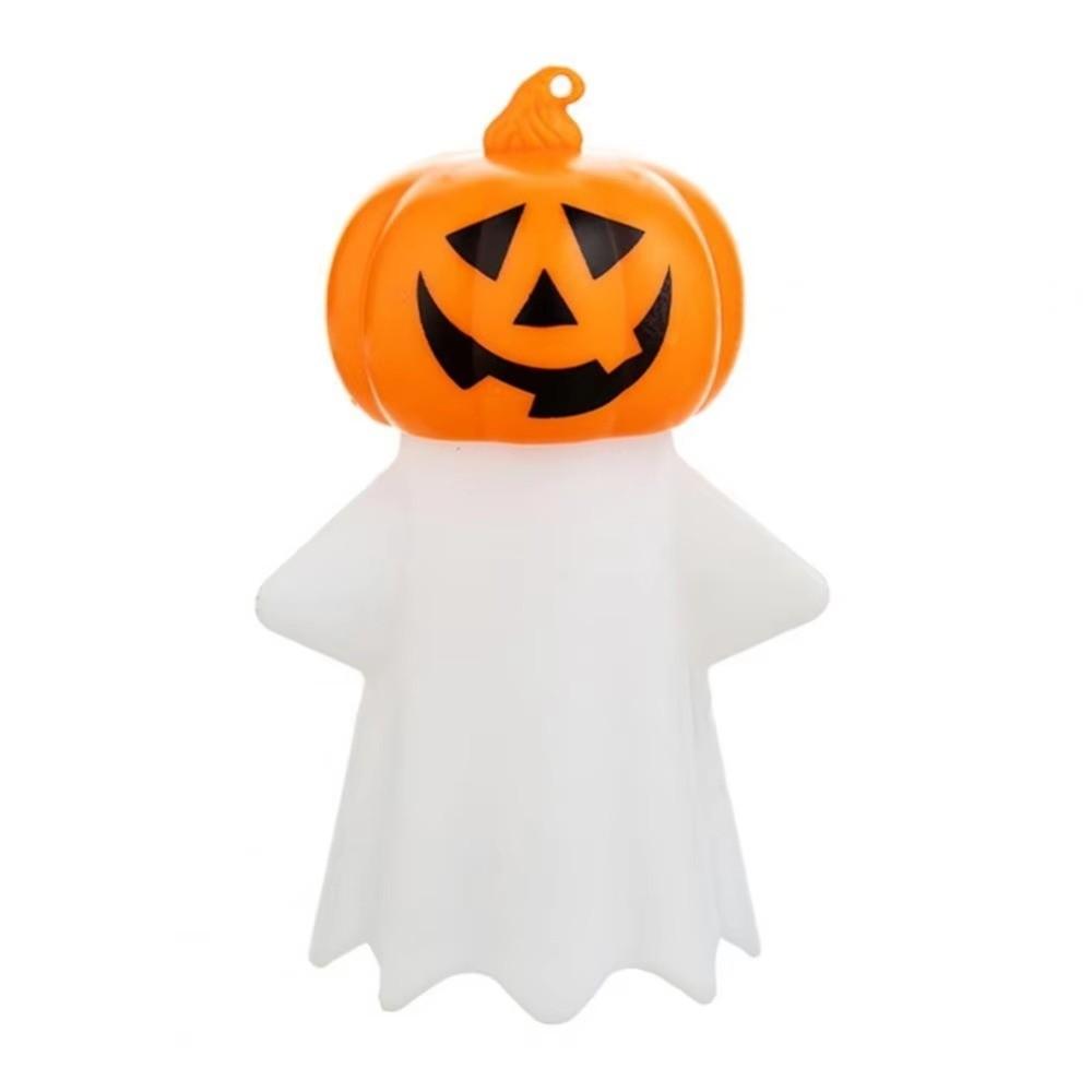 Creative Portable Halloween Pumpkin Light Spooky Plastic Ghost Pumpkin Lamp Eye Protection LED Night Light Porch Lighting