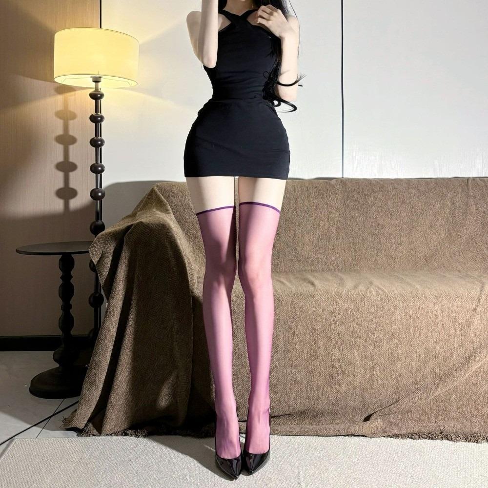 Personalized High Elastic Silk Stockings No Edge Slimming Seamless Stockings Breathable Thin Over Knee Socks Daily Use