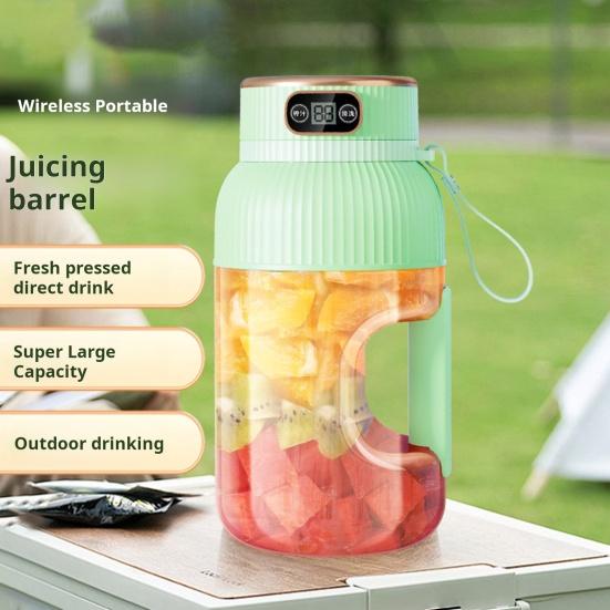 Multifunctional Portable Juicer Cup with Digital Display Large-Capacity USB Rechargeable Cordless Smoothie Blender