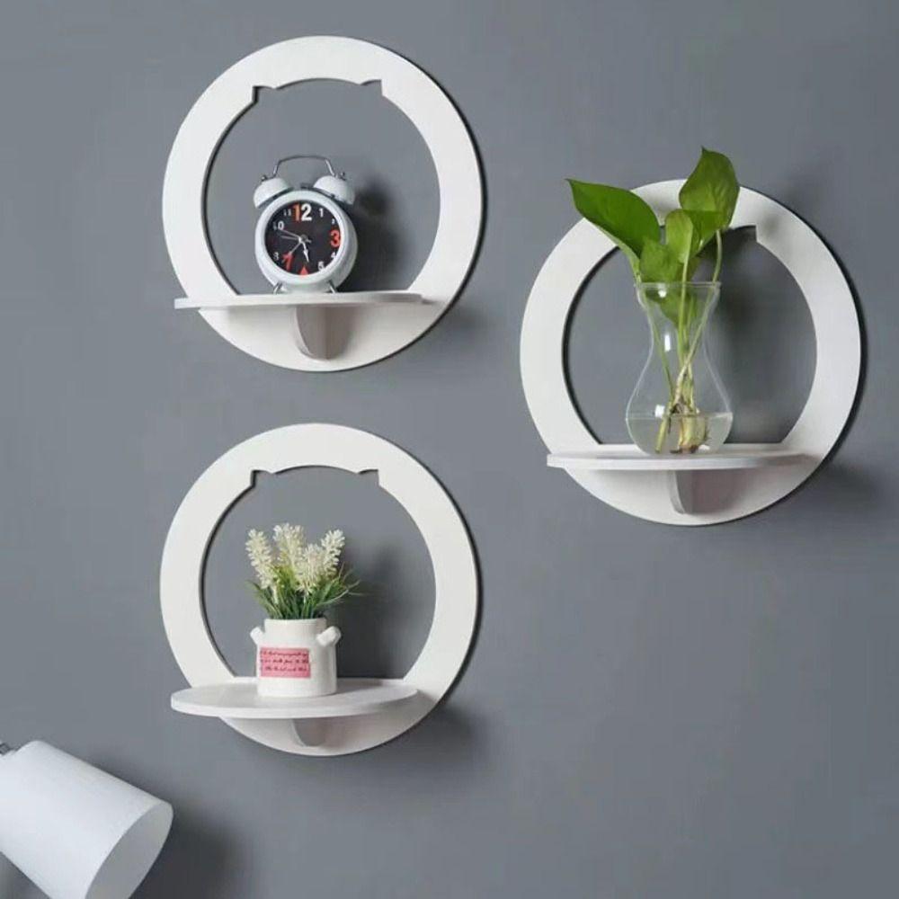 PVC board Wall shelving rotundity/square/hexagon Wall display Wall decoration shelf  bedroom