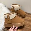 Женские зимние ботинки на толстой подошве, цельномеховые, осенне-зимние, утолщенные и теплые, новые, с коротким голенищем, студенческие, большие, хлопковые женские туфли
