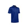 Solid Fit Logo Print Short Sleeve Polo Shirt Men Tops Blue 1290140-400