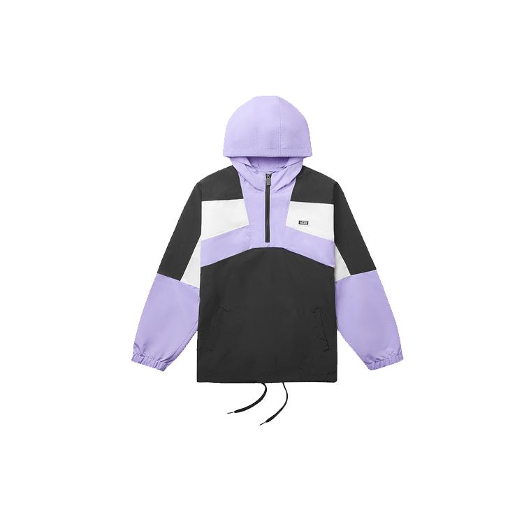 Vans Keep On Trucking Sports Pullover Zip Jacket Color Block Women Jackets VN0A48BSBLK