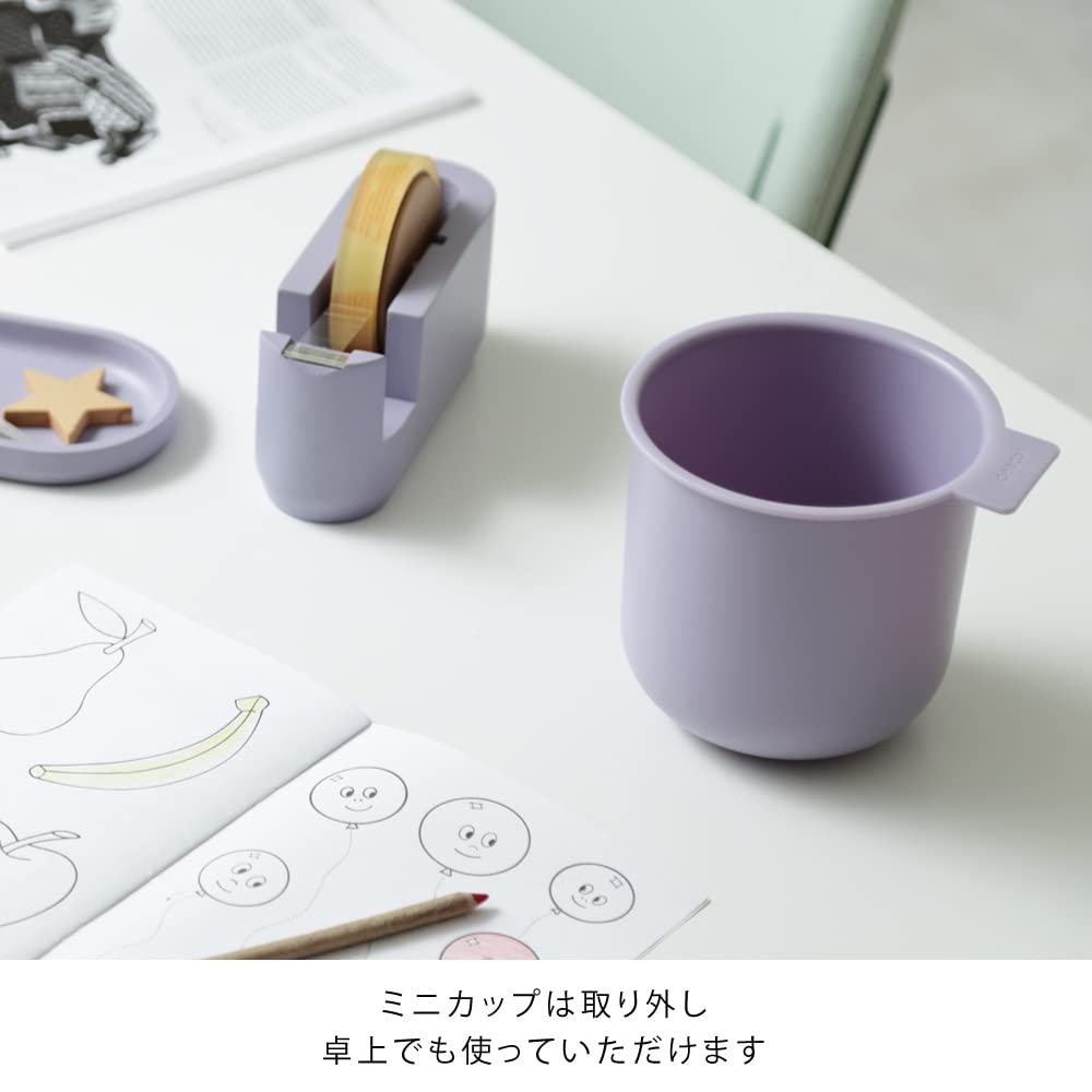 ideaco (ideaco) trash can with separate cups, Rich White & Sand White, 7L, Trash can niko (nico) one