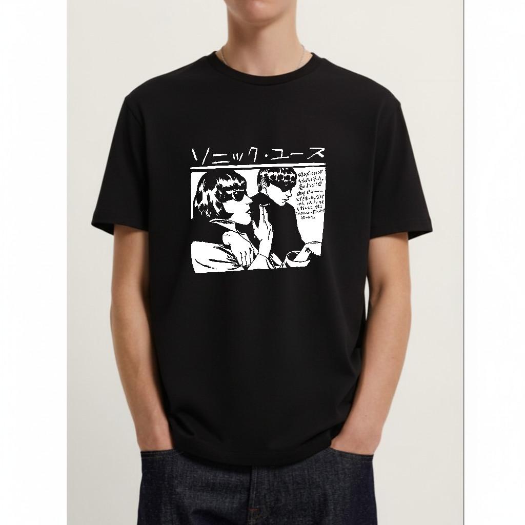 Mens Sonic Youth Japanese Black Goo TShirt Black Music Band Apparel