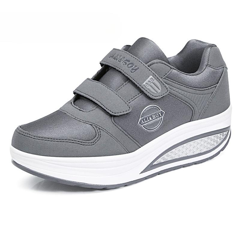 Women's Swing Sneakers 2025 Wedge Platform Toning Sports Shoes for Woman Thick Sole Breathable Fitness Rocking Mom Shoes