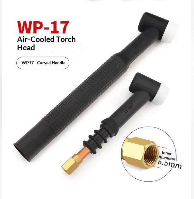 Argon Welding TIG Torch Body Valve Flexible Head Fits WP9/17/18/26 WP9F/17F/18F/26F for Automotive Repair Work