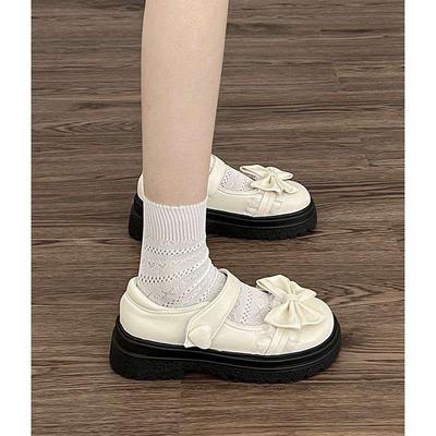 Белые японские туфли-платформы jk из маленькой кожи, женские 2025, новые весенне-осенние французские туфли-лодочки Мэри Джейн