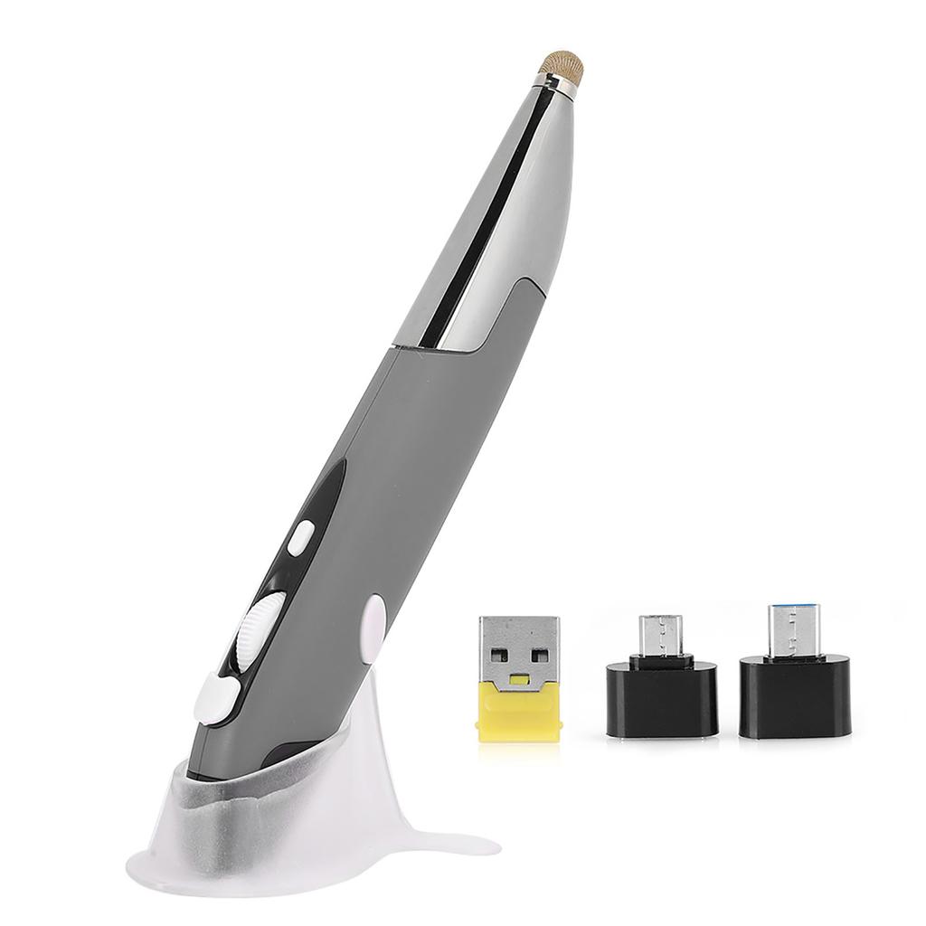 USB Computer PC Accessory Wireless 2.4G Mouse Pen Type Personalized Innovative(Claret PR-06)