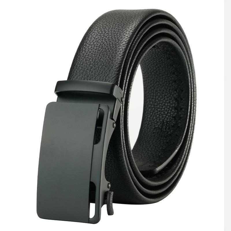 Мужской ремень с автоматической пряжкой, высококачественный деловой ремень для среднего и молодого возраста, универсальный ремень для брюк для мужчин