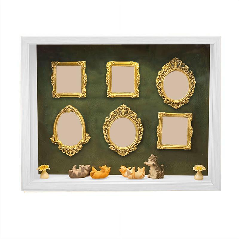 DIY Cat Mini Museum Silhouette Box, Familyand Cat Memory Photo Display Case Frame Silhouette Box With Light