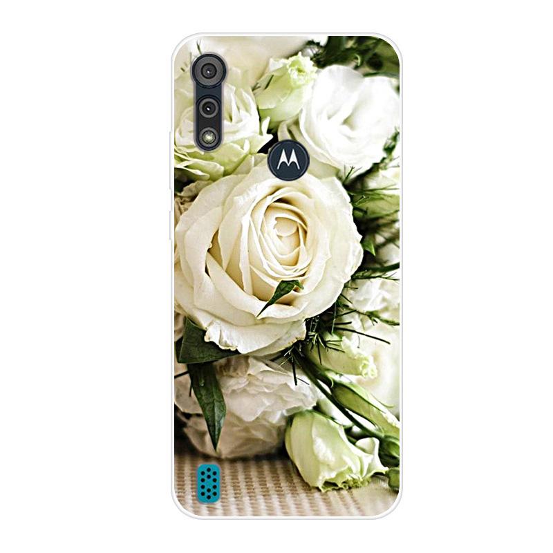 For Motorola Moto E6S 2020 Case Shockproof Soft Silicone TPU Back Cover For Moto E6S 2020 E6i Phone Cases E 6S Case Cute Cartoon