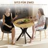 Dining Table Kitchen Table Round Table, Modern Design, 78 cm x 78 cm x 75 cm, Natural Wood