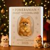 Померанский Сладкая Страна Чудес Адвент-календарь 2025, 24 дня праздничных сюрпризов Собачьи украшения, 2D акриловые милые собачьи игрушки
