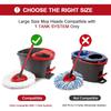 4 Pack Mop Heads Replacements for O-Ceda Easy Wrin Spin System, Microfiber Refills, Easy Cleaning Mop Repalce Head