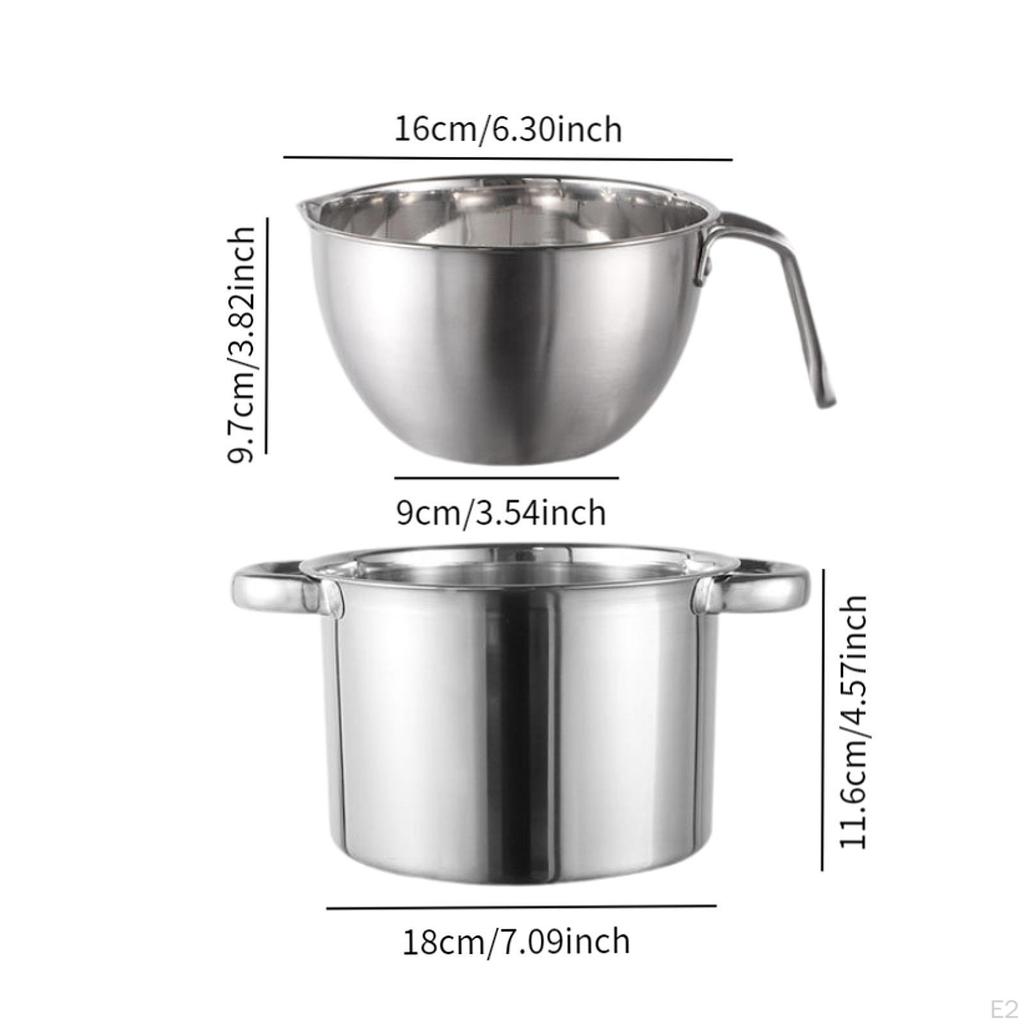 Boiler Pot Double Essential Cookware Flat Bottom Melt Bowl Boilers for Candy