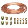 Медная тормозная трубка Комплект 3/16 дюйма наружный диаметр 25-футовая катушка Все размеры фитингов